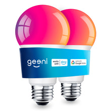 Geeni Prisma 800 A21 E26 Smart LED Bulb - Multicolor + Warm White, 800 Lumens (2-Pack)