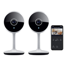 Indoor Smart Security Camera 2-Pack, 1080p HD, Wi-Fi, Night Vision