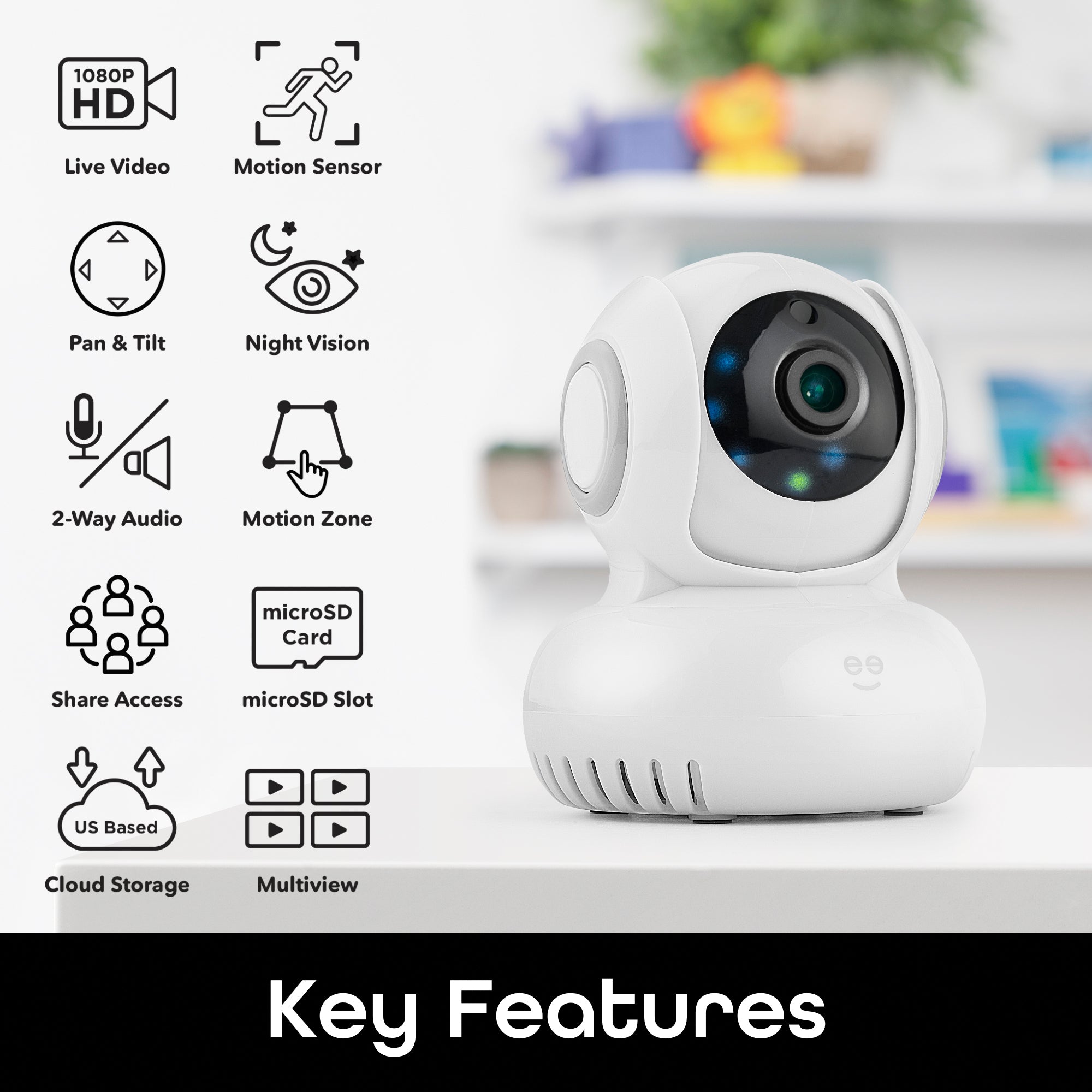 Geeni Sentinel 1080p Pan & Tilt Camera, White – Geeni Smarthome