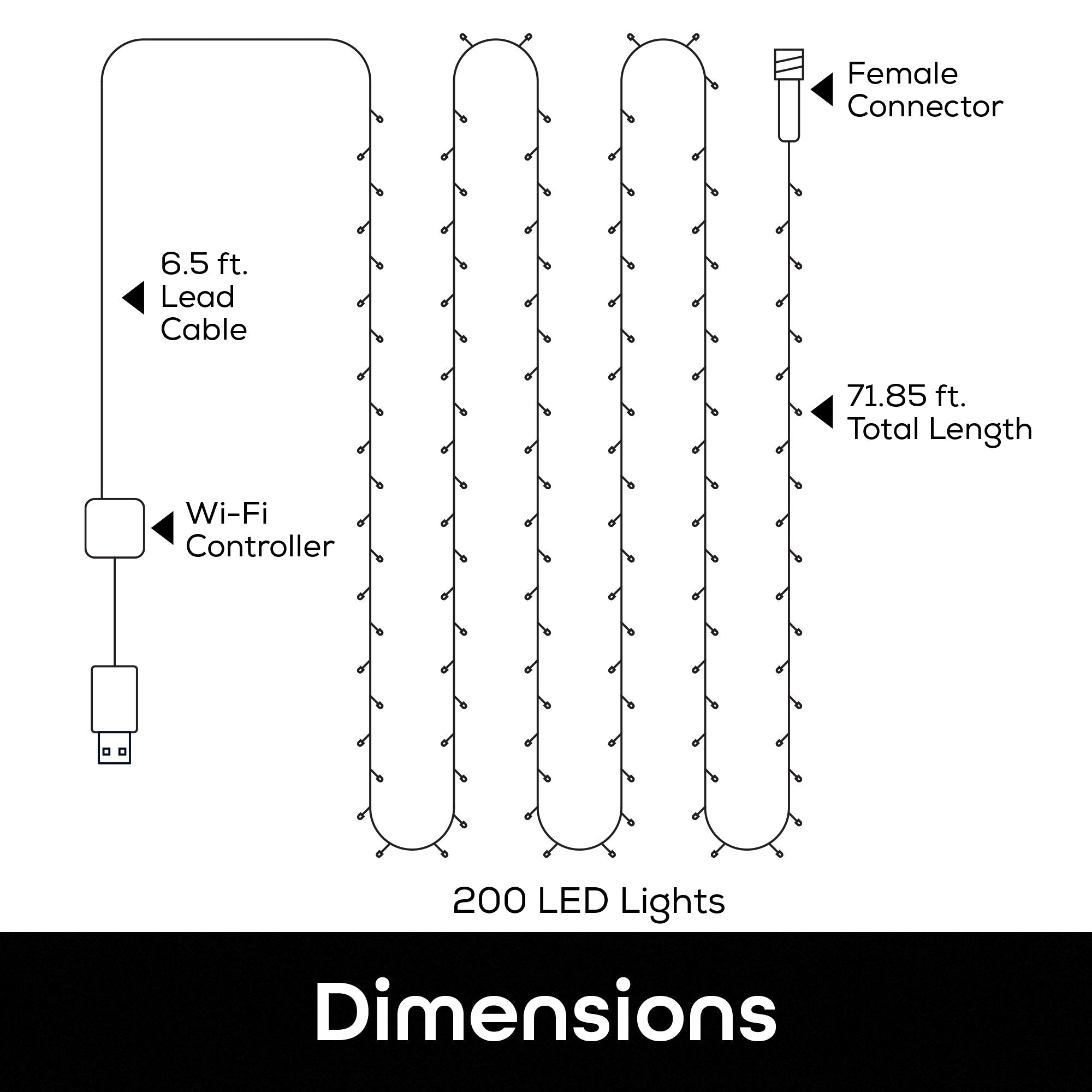 Geeni Indoor/Outdoor String Light (72 ft.)