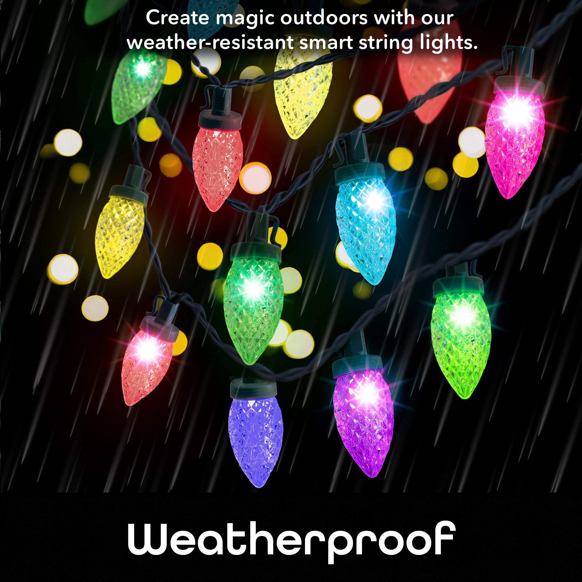 Geeni Indoor/Outdoor Waterproof C9 String Lights (50 ft.)