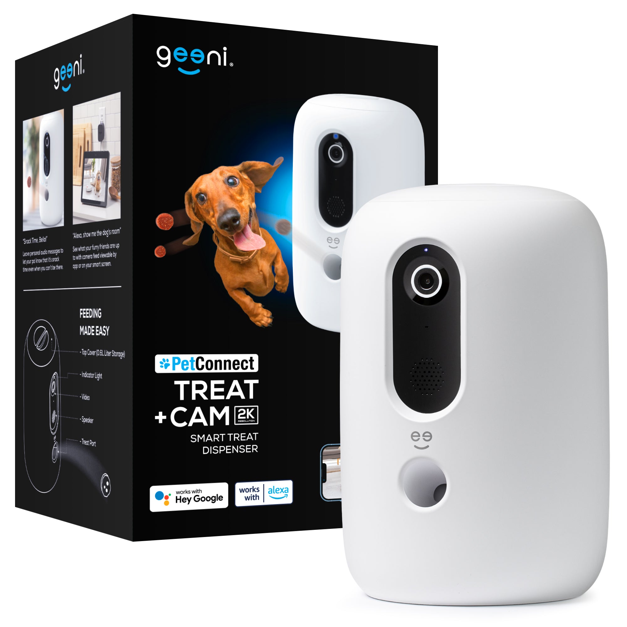Geeni PetConnect Treat + Cam, Smart Treat Dispenser