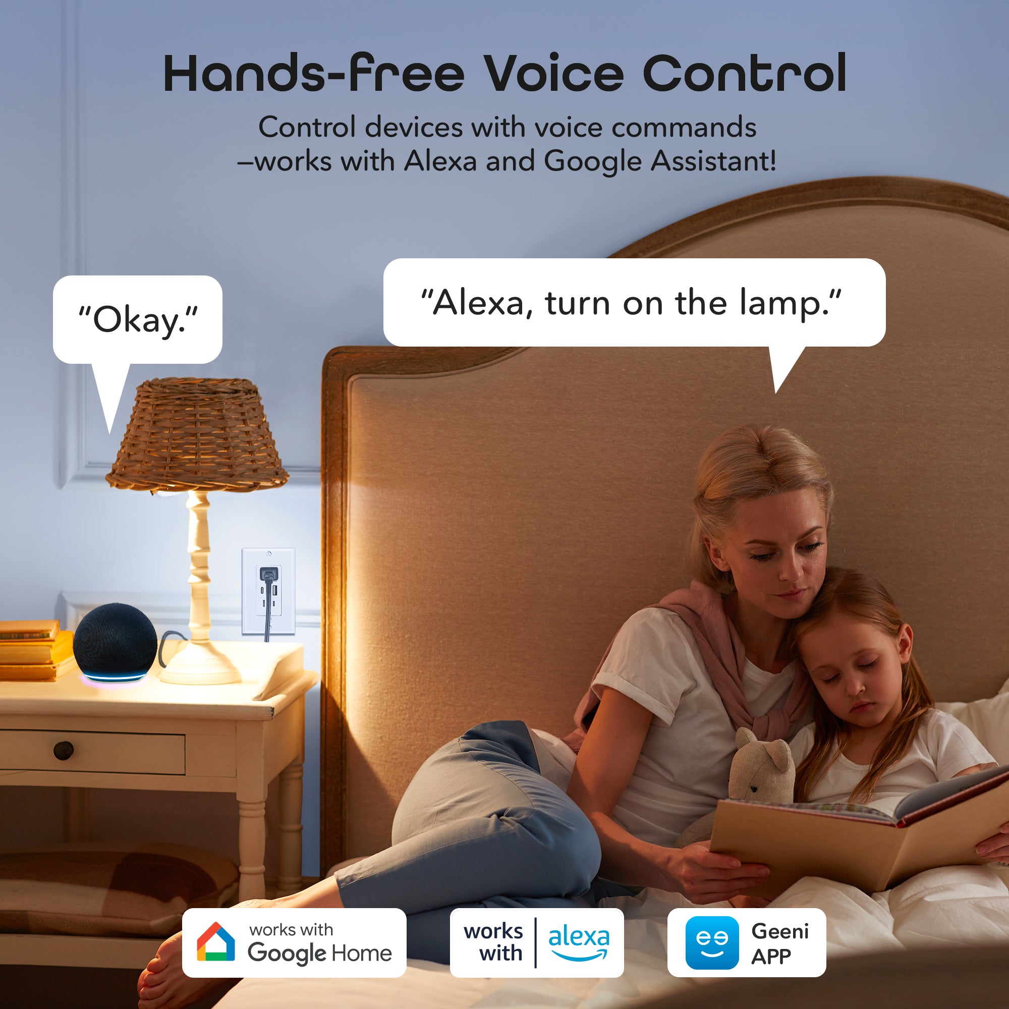 Geeni Current Smart Wi-Fi Outlet with 2 Fast Charge USB Ports (20W USB-C PD & Quick Charge USB-A)