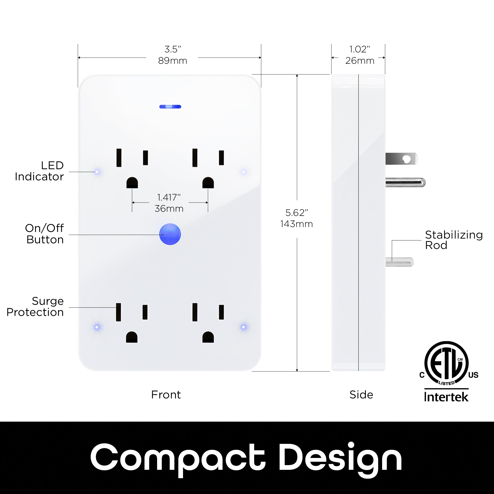 Geeni Extend 4-Outlet Surge Protector