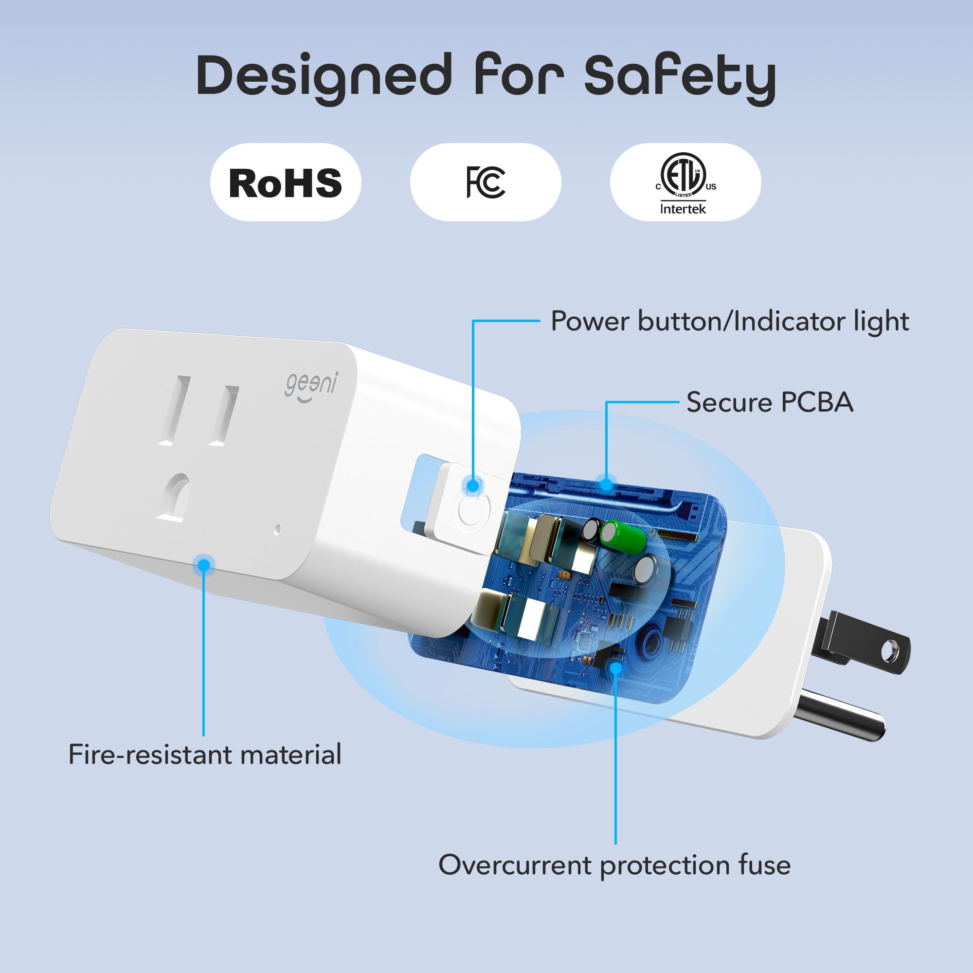 Geeni Smart Plug Mini 15A Outlet (2-Pack)