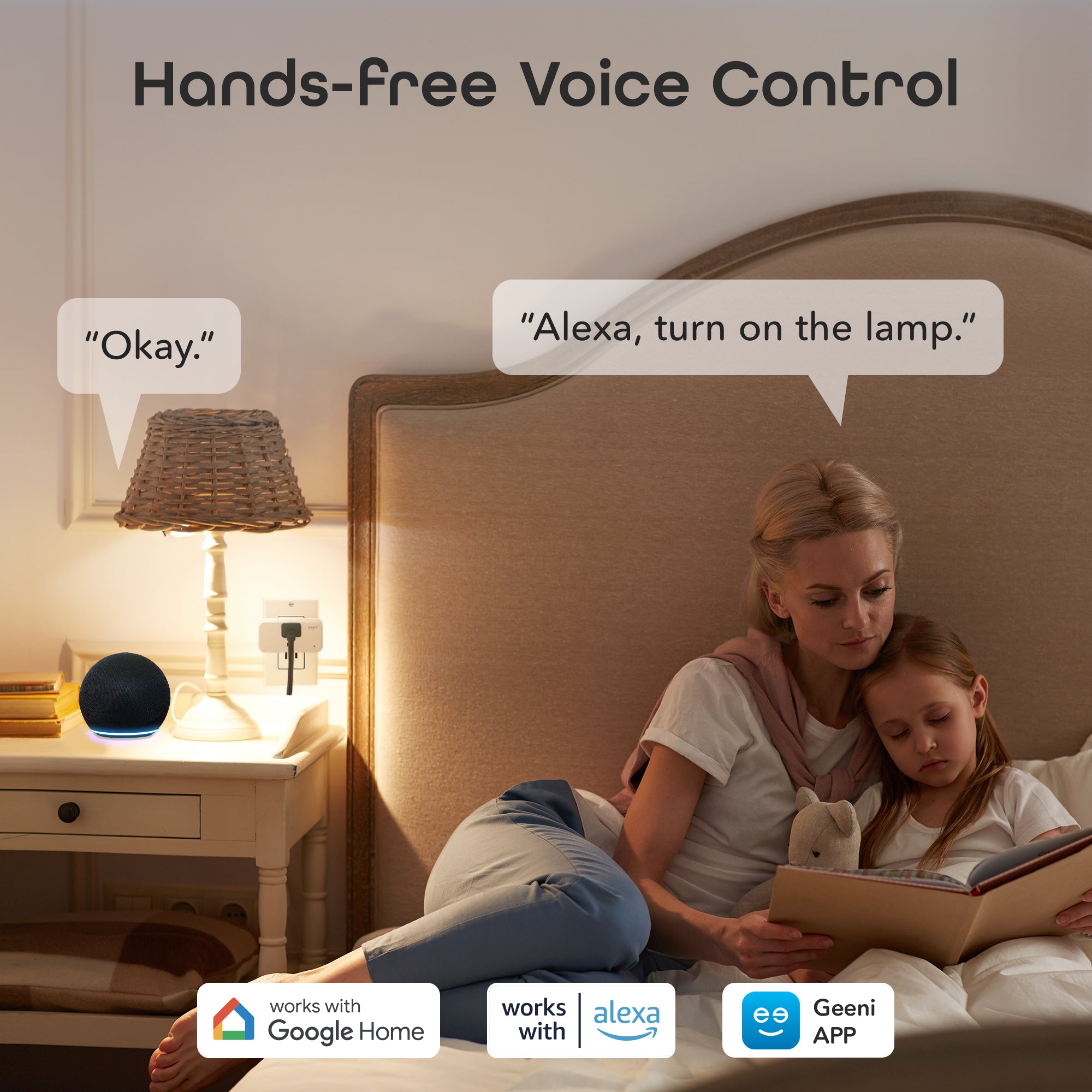 Geeni Smart Plug Mini 15A Outlet (2-Pack)