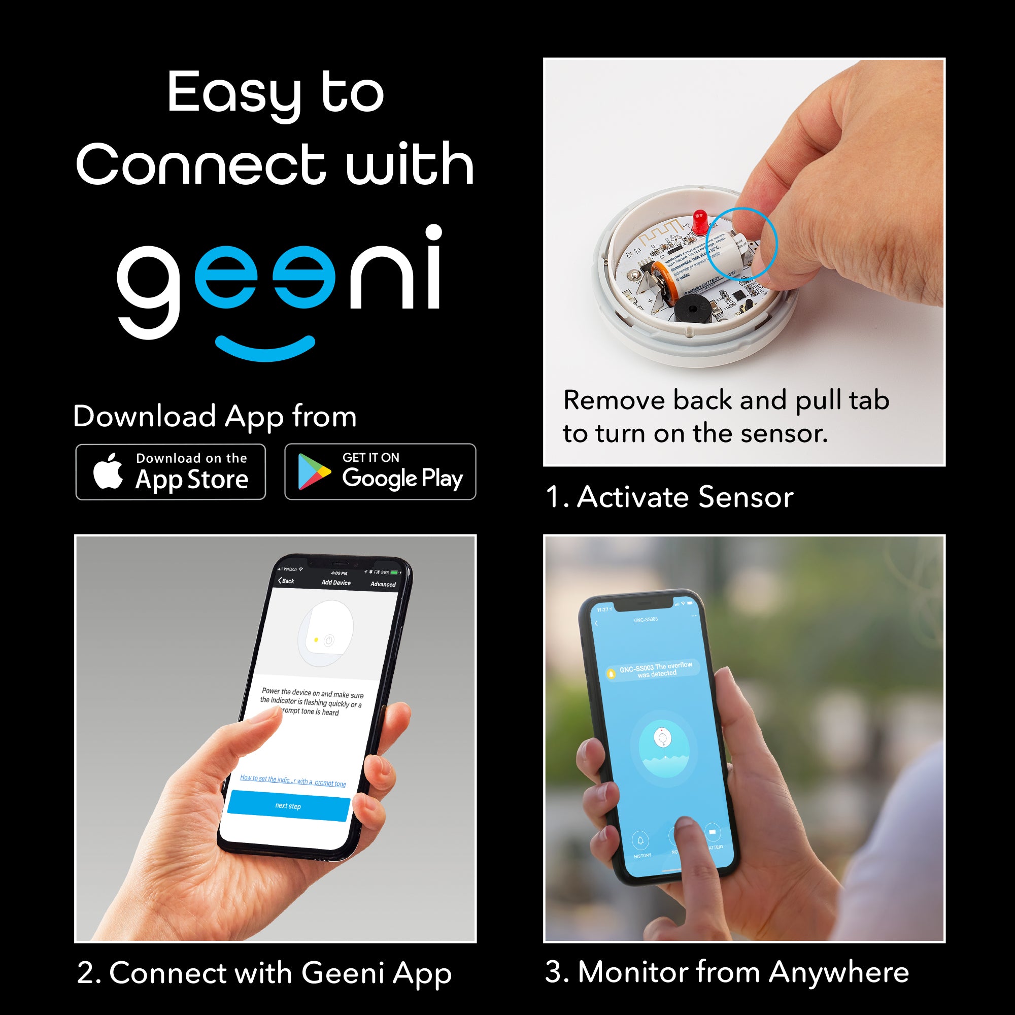 Geeni Water Leak Sensor and Alarm