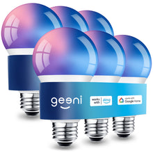 Geeni Prisma Plus 800 A19 E26 Smart LED Bulb - Multicolor + Tunable White, 800 Lumens (6-Pack)