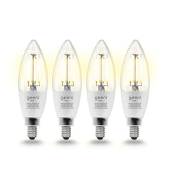 Geeni Lux E12/B11 Filament Smart Bulb - Warm White (4-Pack)