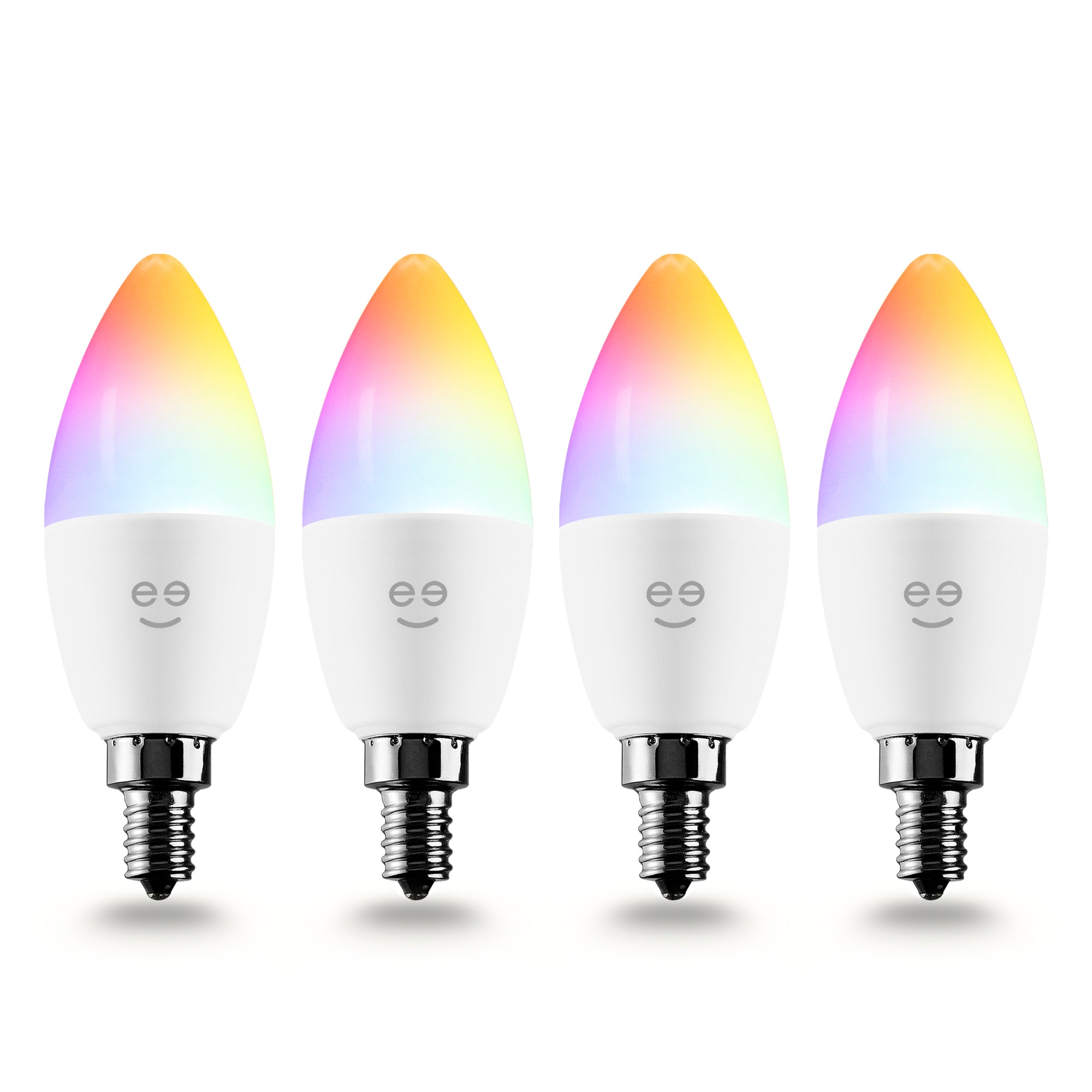 Geeni Prisma E12/B11 Smart Bulb - Multicolor and Tunable White (4-Pack)
