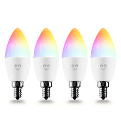 Geeni Prisma E12/B11 Smart Bulb - Multicolor and Tunable White (4-Pack)