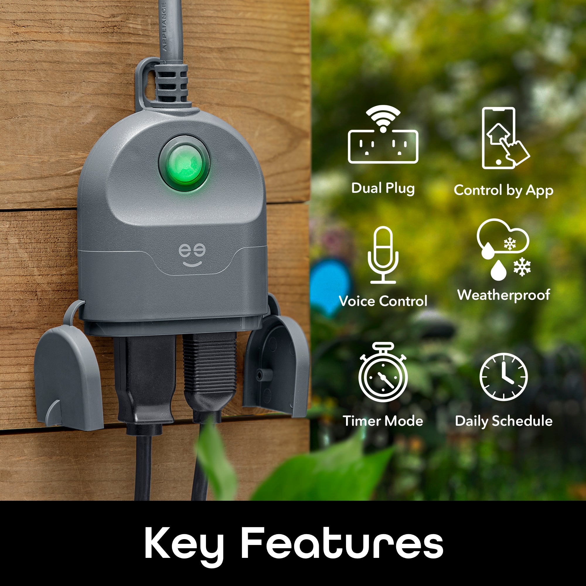 Geeni Indoor/Outdoor Weatherproof Smart Plug - Duo (2-Pack)