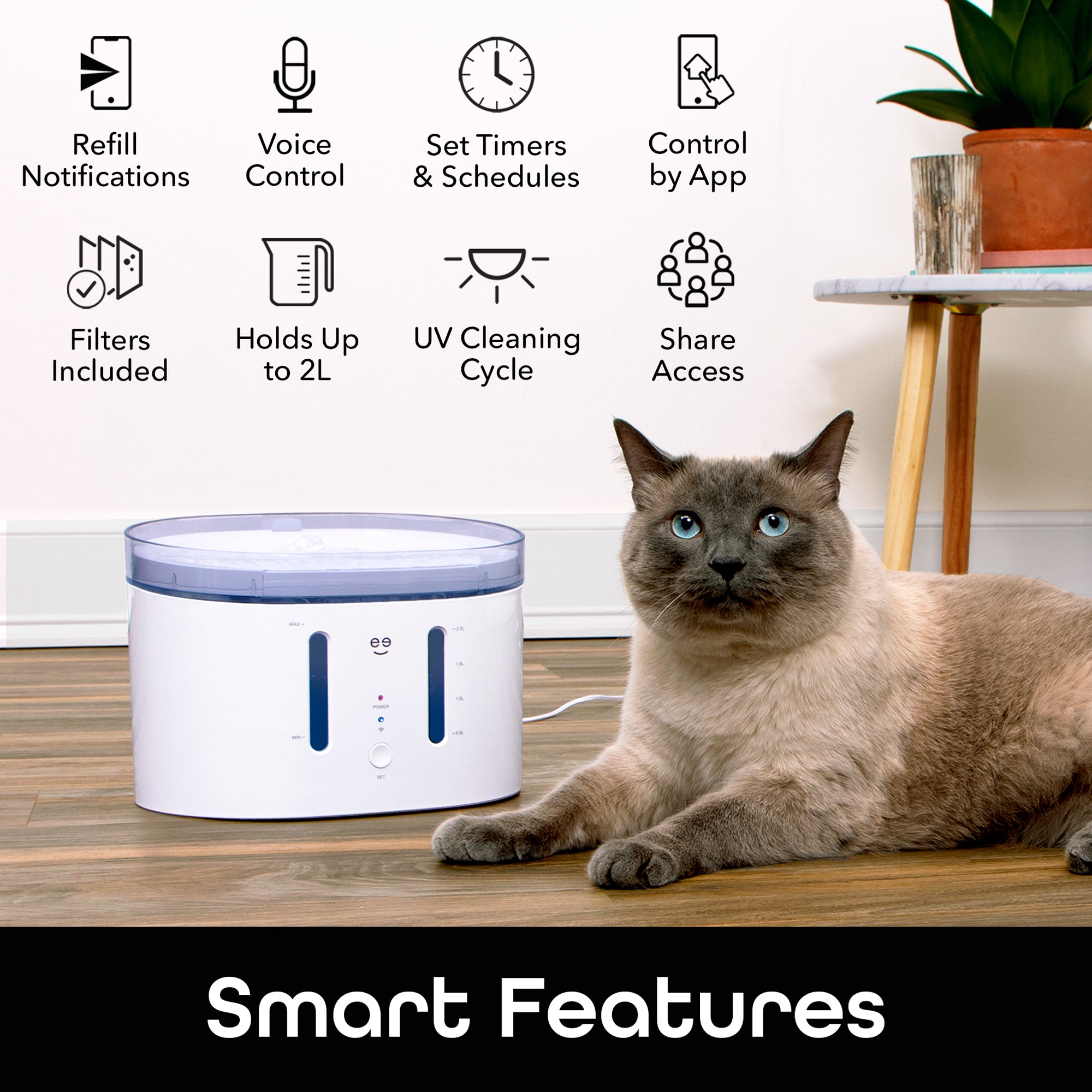 Geeni 2L Smart PetConnect Water Fountain