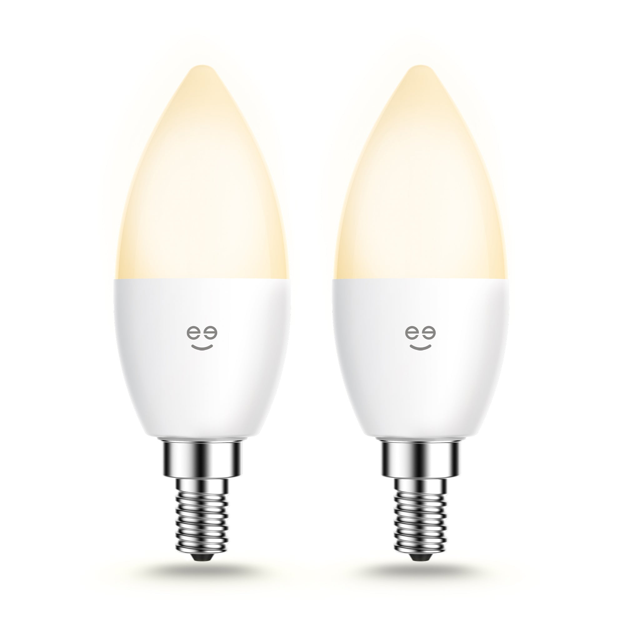 Geeni LUX Candle 40W Equivalent Tunable White Dimmable B11 E26 Smart LED Bulb (2-Pack)
